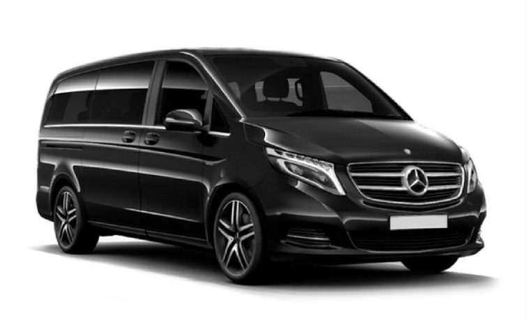 a minivan in white background